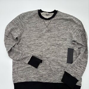 2xist Men's Crewneck Sweater in Heather Gray and Black Msrp $68‎